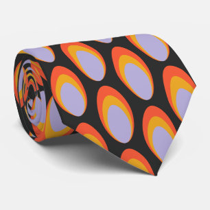 Corbata Colorido Groovy Retro 70 Patrón de puntas de cuell