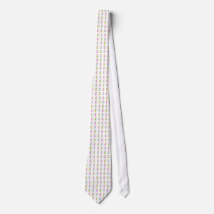 Corbata Colorido patrón de conejitos maisy