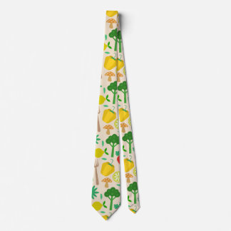 Corbata Colorido Patrón de Verduras del Mercado de Agricul