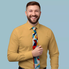 Corbata Colorido rizo triangular con diseño vibrante