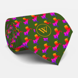Corbata Colorido | UNICORN plus | Verde MONOGRAM