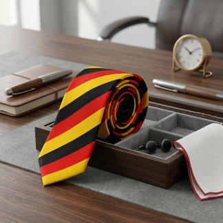 Corbata Combinación Negro Rojo Amarillo