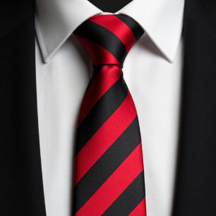 Corbata Combinación Rojo Negro