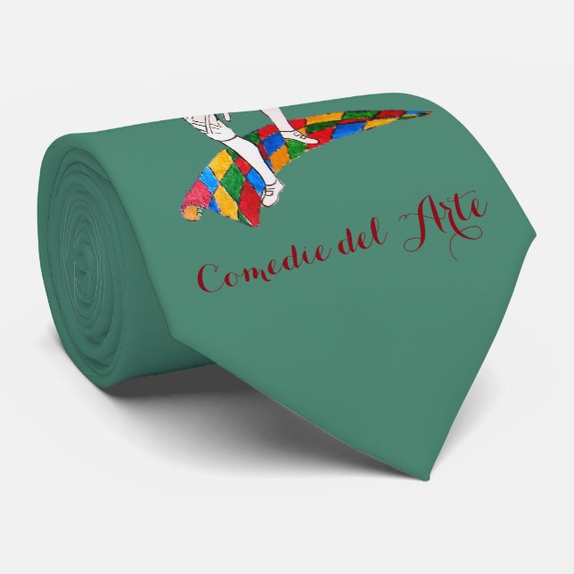 Corbata comedia del arte harlequin (Enrollado)