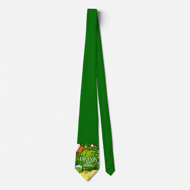 Corbata Comer bebida y ser irlandés (Anverso)
