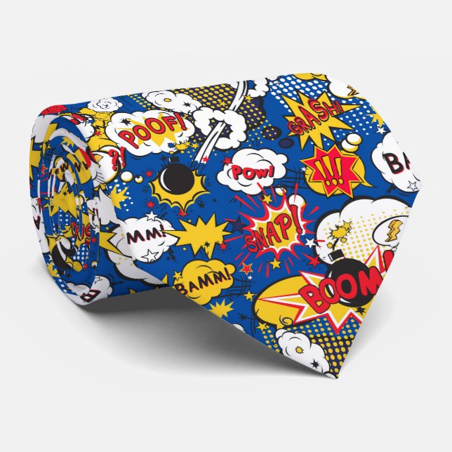 Corbata Comic Book Pattern (Enrollado)