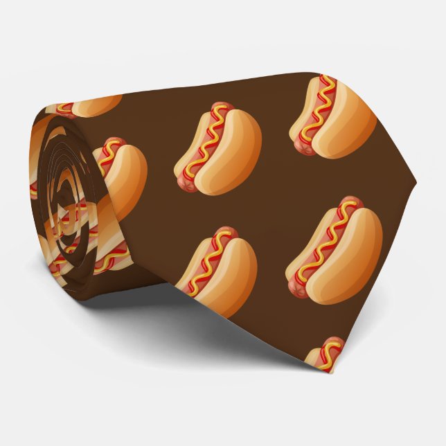 Corbata Comida de tiras de perrito caliente (Enrollado)