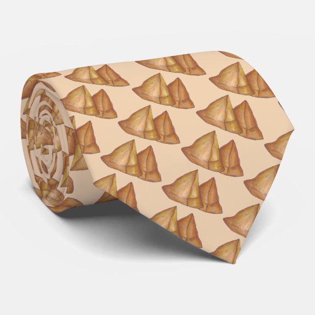 Corbata Comida india Samosa Samosas Foodie Tie (Enrollado)