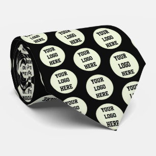 Corbata Compañía con logotipo de personalizado Negra Empre