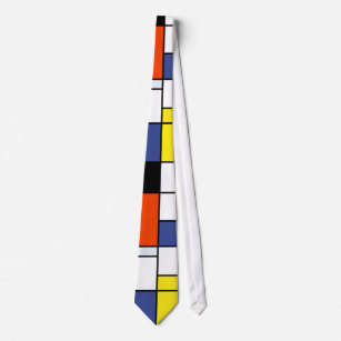 Corbata Composición de Piet Mondrian A - Resumen de arte m