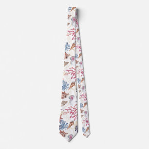 Corbata Composición Subacuática de Acuarela Serie Diseño 1