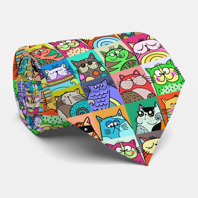 Corbata Comunidad de gato de Mascota de Doodle Adorable (Enrollado)