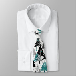 Corbata con árbol de Navidad