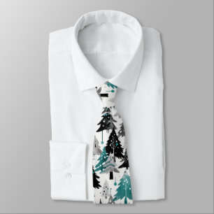Corbata con árbol de Navidad