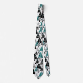 Corbata con árbol de Navidad