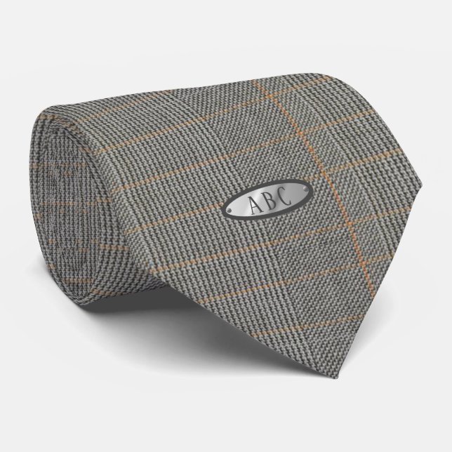 Corbata con aspecto de tweed con monograma - Regal (Enrollado)