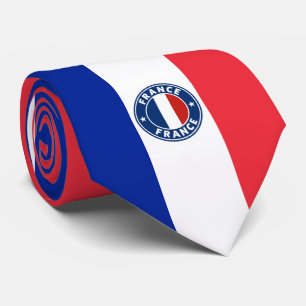 Corbata con bandera de Francia, diseño casual de b