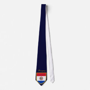 Corbata con bandera de Paraguay personalizada