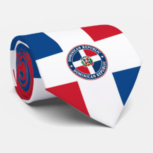 Corbata con bandera de República Dominicana, corba