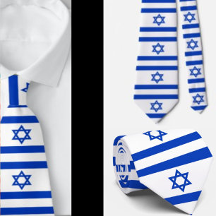 Corbata con Bandera Israelí Judía