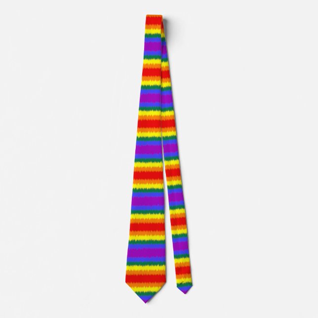 Corbata con bandera LGBT+ (Anverso)