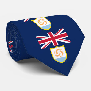 Corbata con bandera patriótica de Anguilla
