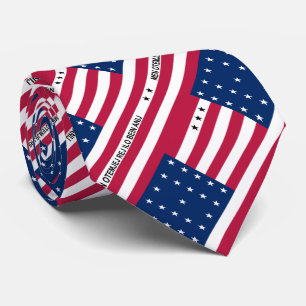 Corbata con bandera patriótica del atolón Bikini