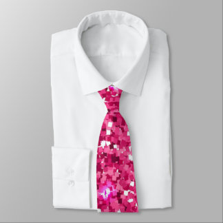 Corbata con brillo rosa