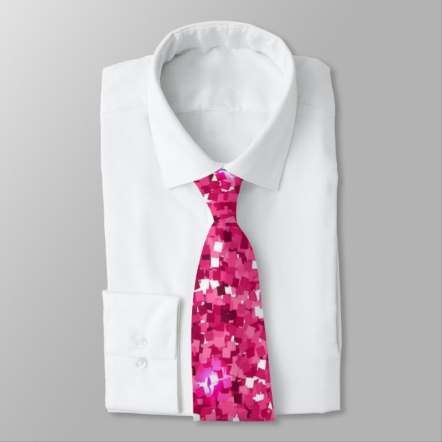 Corbata con brillo rosa (Atado)