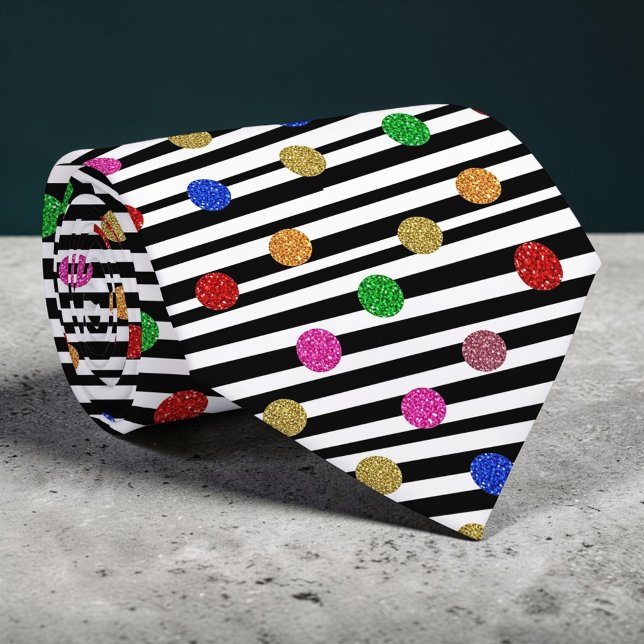 Corbata con círculos coloridos y rayas (Subido por el creador)