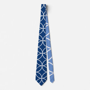 Corbata con círculos entrelazados y fondo personal