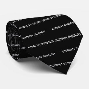 Corbata con Código Binario para Geeks Divertidos