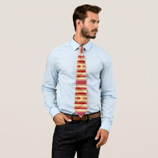 Corbata con Colores de Otoño con Zig Zag y Rayas