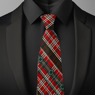 Corbata con Cuadros de Fiesta con Rayas Negras