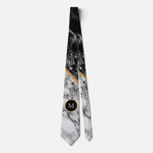 Corbata con cuello de letra personalizada mármol n
