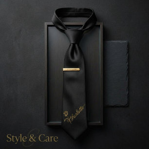 Corbata con diseño de flor personalizado y nombre