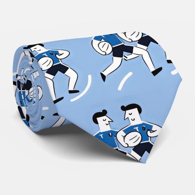 Corbata con diseño de Rugby (Enrollado)