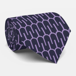 Corbata con diseño geométrico púrpura oscuro moder