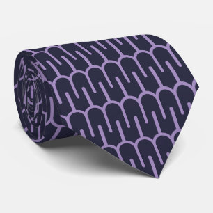 Corbata con diseño geométrico púrpura oscuro moder