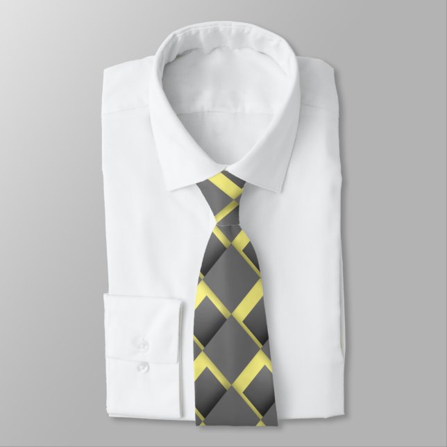Corbata con estampado abstracto deportivo (Atado)