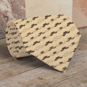 Corbata con Estampado de Bigote