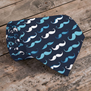 Corbata con Estampado de Bigote