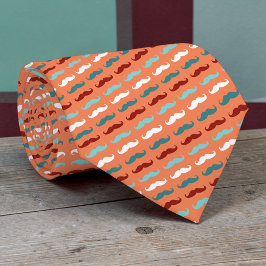 Corbata con Estampado de Bigote