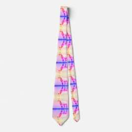 Corbata con estampado de caballo blanco