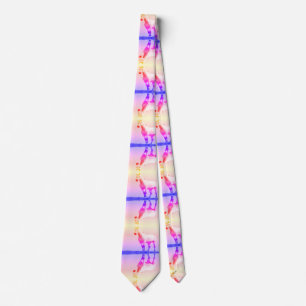 Corbata con estampado de caballo blanco