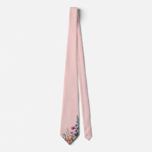 Corbata con estampado de colocación botánica elega