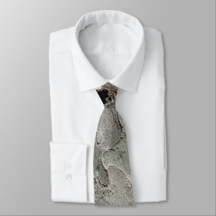 Corbata con estampado de corteza de árbol