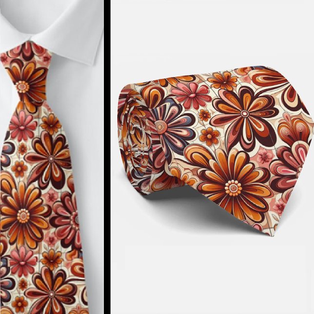 Corbata con estampado de flores Hippie Flower Powe (Subido por el creador)
