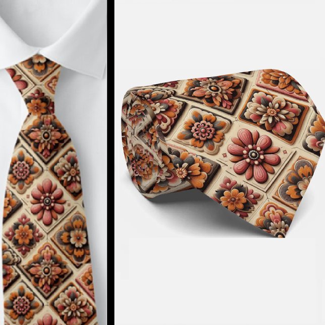 Corbata con estampado de flores Hippie Flower Powe (Subido por el creador)