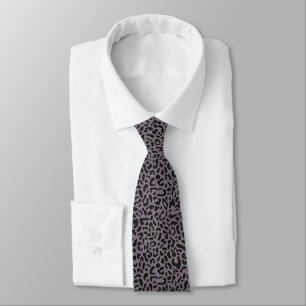 Corbata con estampado de leopardo